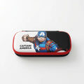 Captain America Superhero Hard Case Pencil Pouch for Kids Trending Accessories Black Onesize