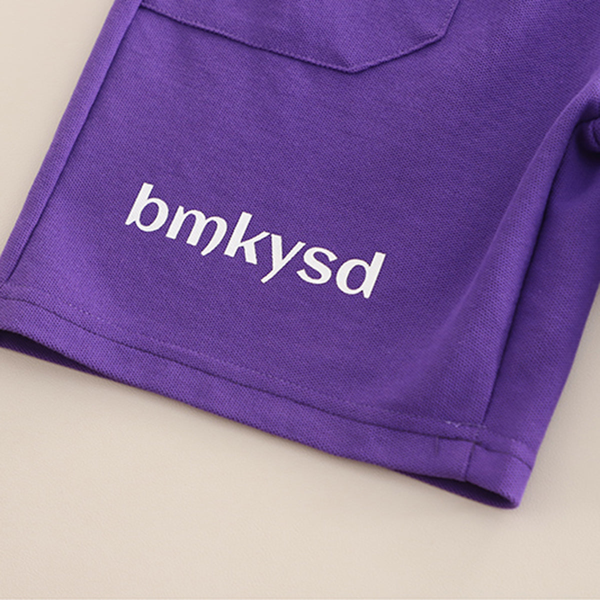 Boys Black Typographic Printed Short Sleeves T-Shirt With Purple Shorts Set 2 pc. Sets