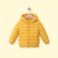 Girls Yellow Hooded Quilted Puffer Jacket Coats & Jackets Yellow 3-4 Y