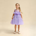 Girls Sleeveless Fit & Flare Dress Party Dresses Purple 1-2 Y 