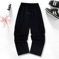 Girls Black Solid Straight Fit Cargo Trousers Cargo Pants Black 12-13 Y