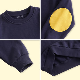 Boys Navy Blue Long Sleeve Sweatshirt Sweatshirts & Hoodies
