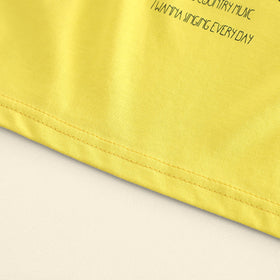 Boys Yellow Frog Graphic Short Sleeves T-Shirt With Denim Shorts Set 2 pc. Sets