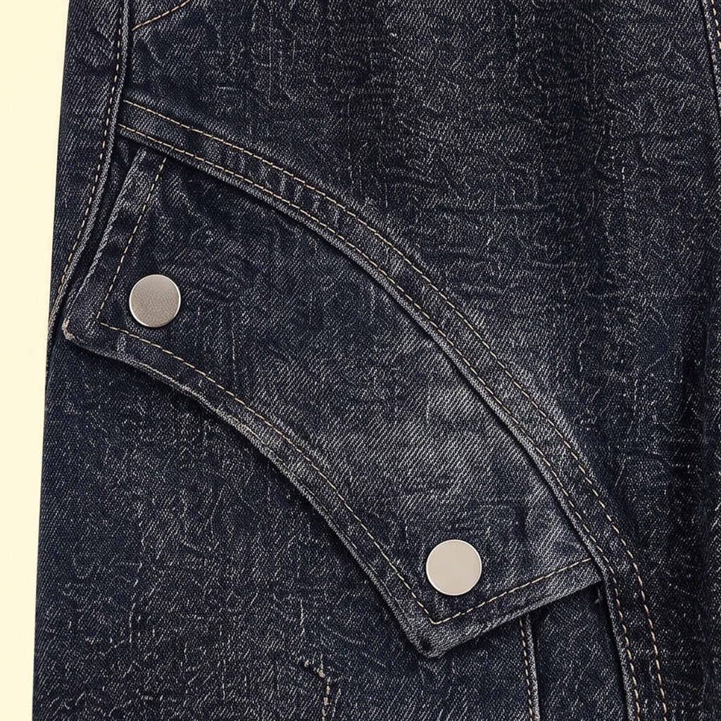 Boys Dark Grey Denim Cargo Shorts Cargo Shorts