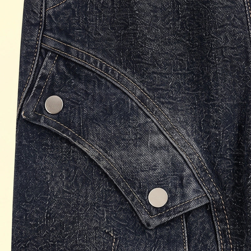 Boys Dark Grey Denim Cargo Shorts Cargo Shorts