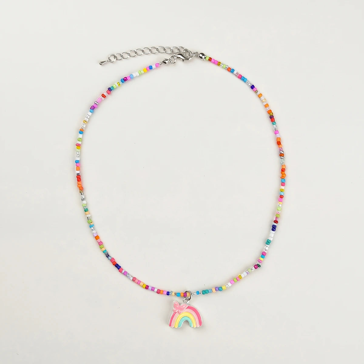 Pack Of 5 Girls Multicolour Charm Beaded Necklace Sets Necklace and Chains