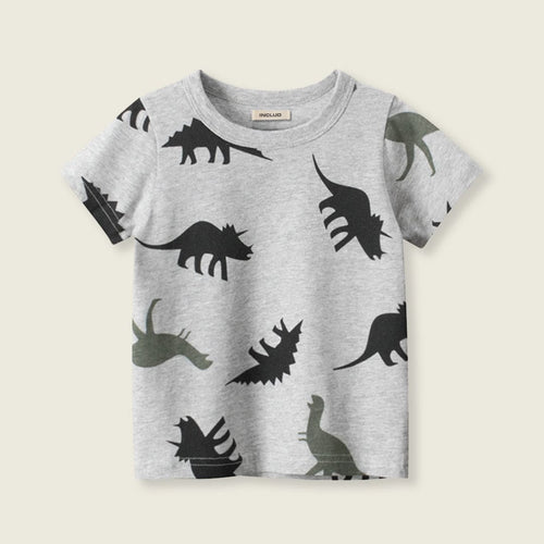 Boys All Over Dinosaur Print T-shirt Tshirts   