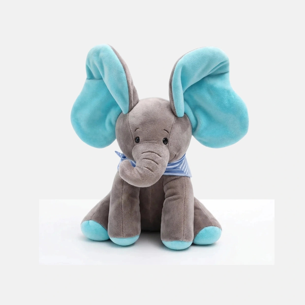 Kids Blue Peek-a-Boo Electric Singing Elephant Plush Toy Trending Accessories