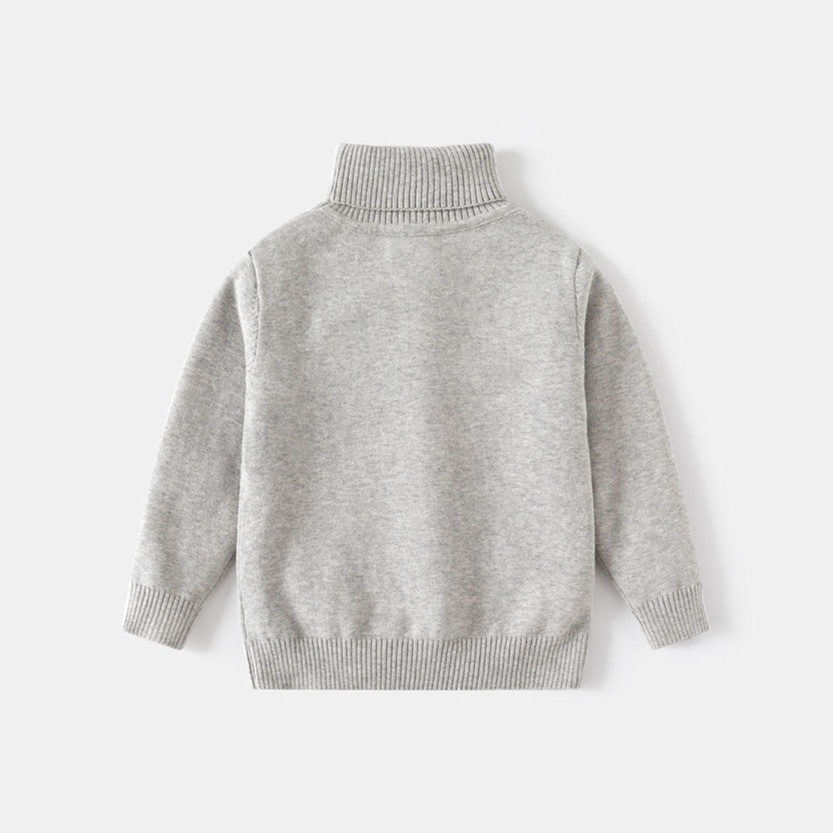Boys Grey Textured Turtleneck Sweater Sweaters & Cardigans