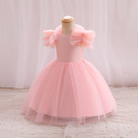 Girls Balloon Shape Tulle Party Dress Party Dresses   