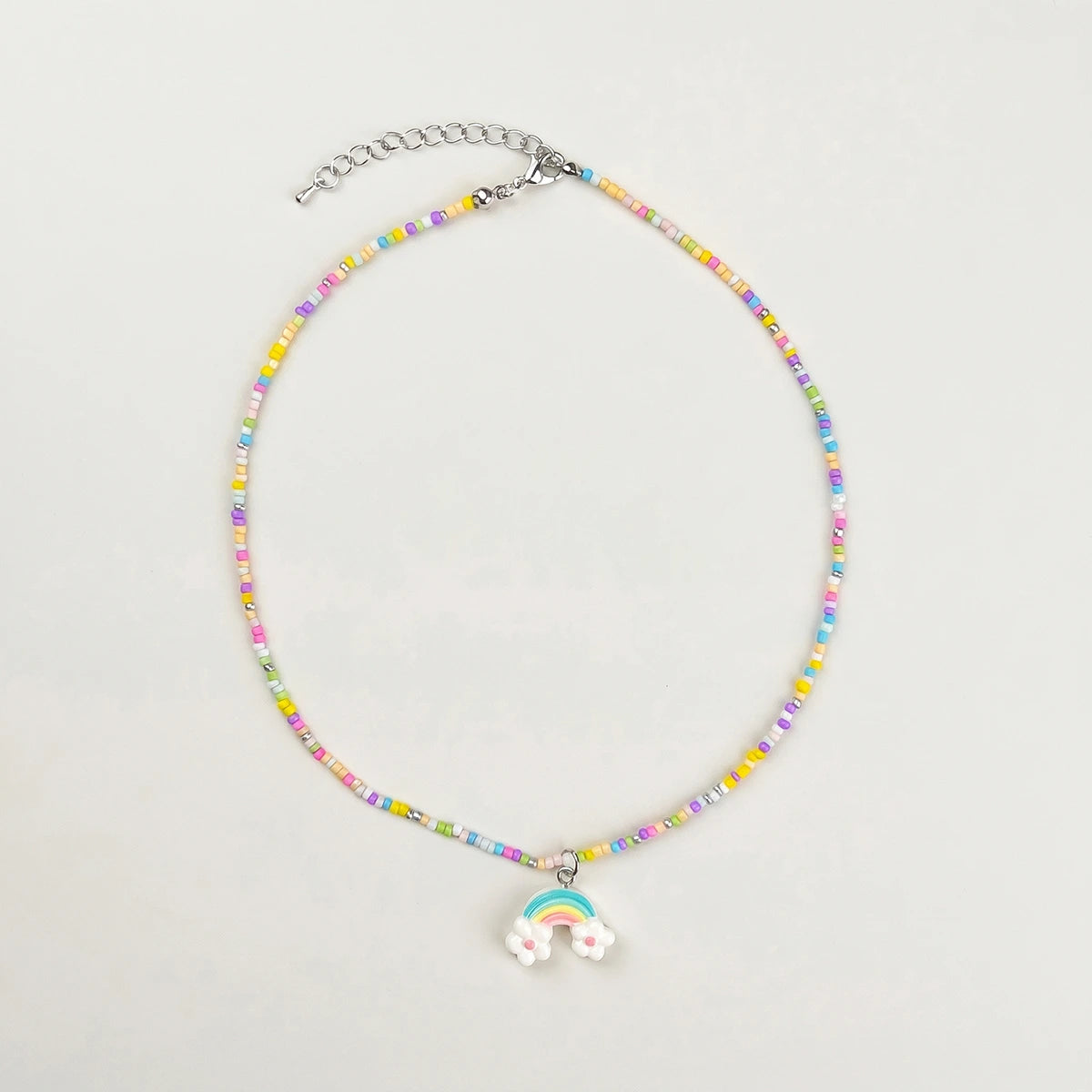 Pack Of 5 Girls Multicolour Butterfly and Rainbow Beaded Necklace Sets Necklace and Chains