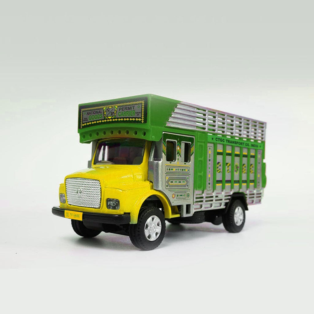 Pull Back Traditional Indian Truck With Graphics Toys & Games Yellow Onesize