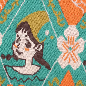 Girls Multicolour Jacquard Sleeveless Sweater Vest Sweaters & Cardigans