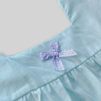 Girls Light Blue Bunny & Heart Printed Top With Shorts Sets Sets