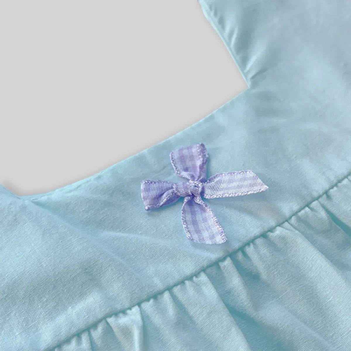 Girls Light Blue Bunny & Heart Printed Top With Shorts Sets Sets