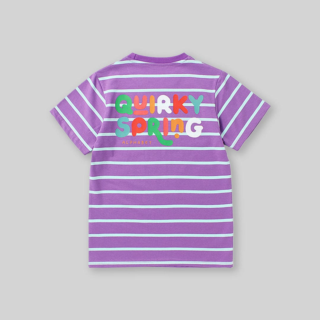 Girls Striped Short Sleeves T-Shirt Tshirts   