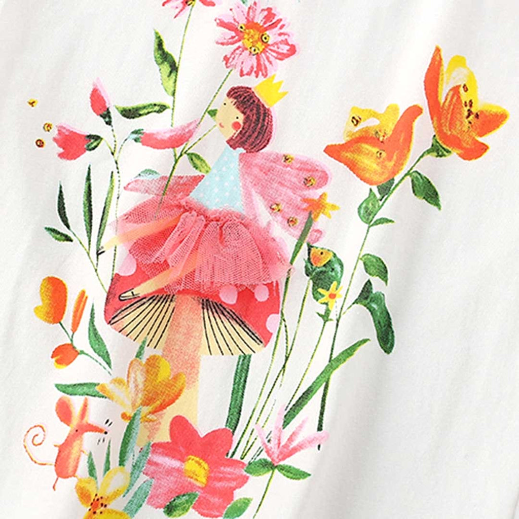 Girls Printed Short Sleeves T-shirt with Leggings Set Sets   