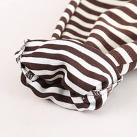 Girls Beige Typographic Printed Sweatshirt With Stripes Jogger Sets Sets