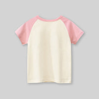 Girls Teddy Print Short Sleeves T-shirt Tshirts   