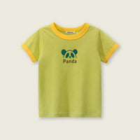 Girls Motif Printed Short Sleeves Casual Tee Tops & T-Shirts