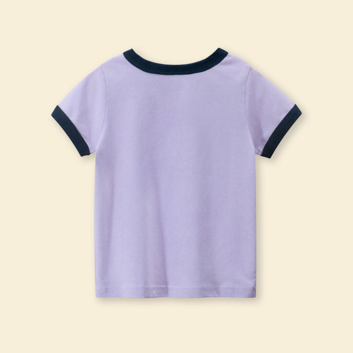 Girls Motif Printed Short Sleeves Casual Tee Tops & T-Shirts