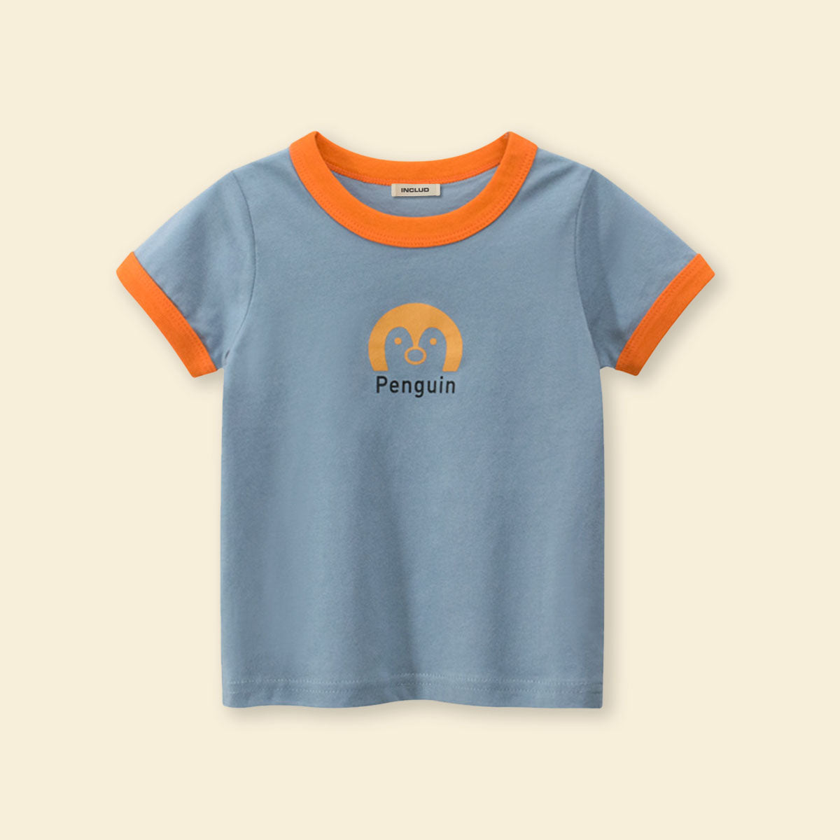 Girls Motif Printed Short Sleeves Casual Tee Tops & T-Shirts