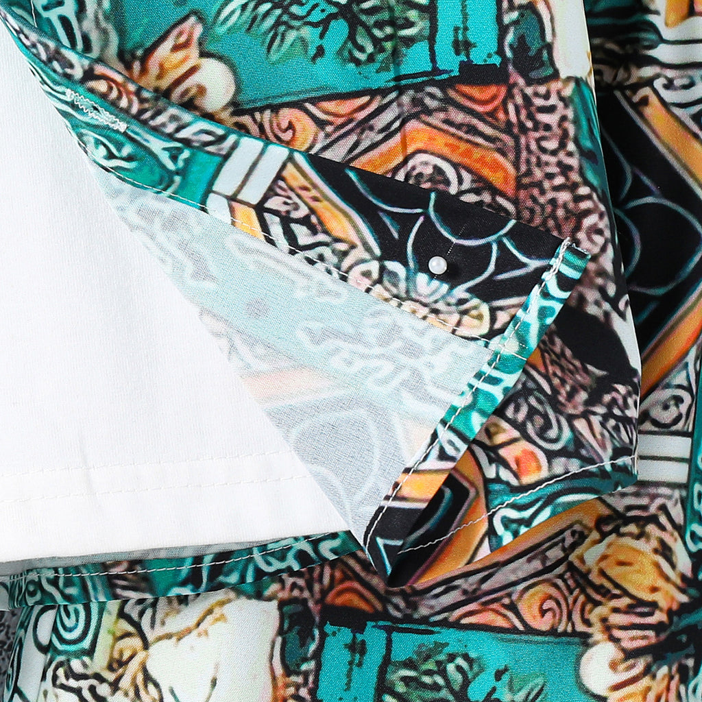 Boys Multicolor Abstract Printed Short Sleeves Shirt With Shorts Set 2 pc. Sets