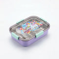 Kids Purple 3-Compartment Stainless Steel Lunch Box Trending Accessories Purple Onesize