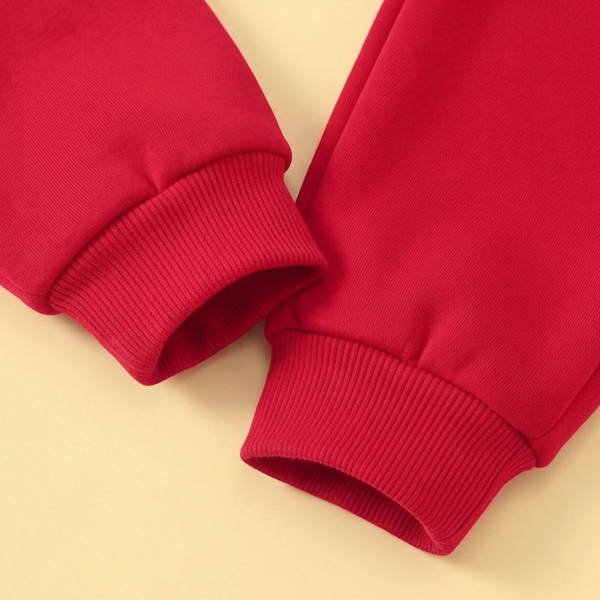 Boys Red Printed Hooded Sweatshirt with Joggers Set Sets