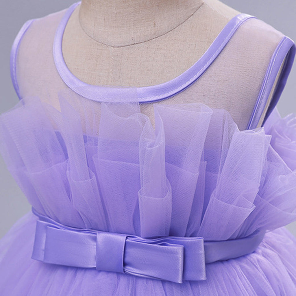 Girls Sleeveless Fit & Flare Party Dress Party Dresses   