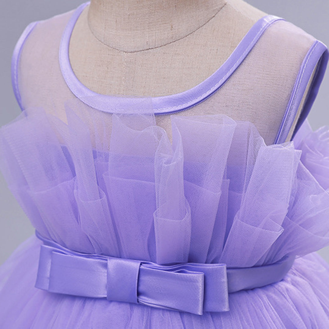 Girls Sleeveless Fit & Flare Party Dress Party Dresses   