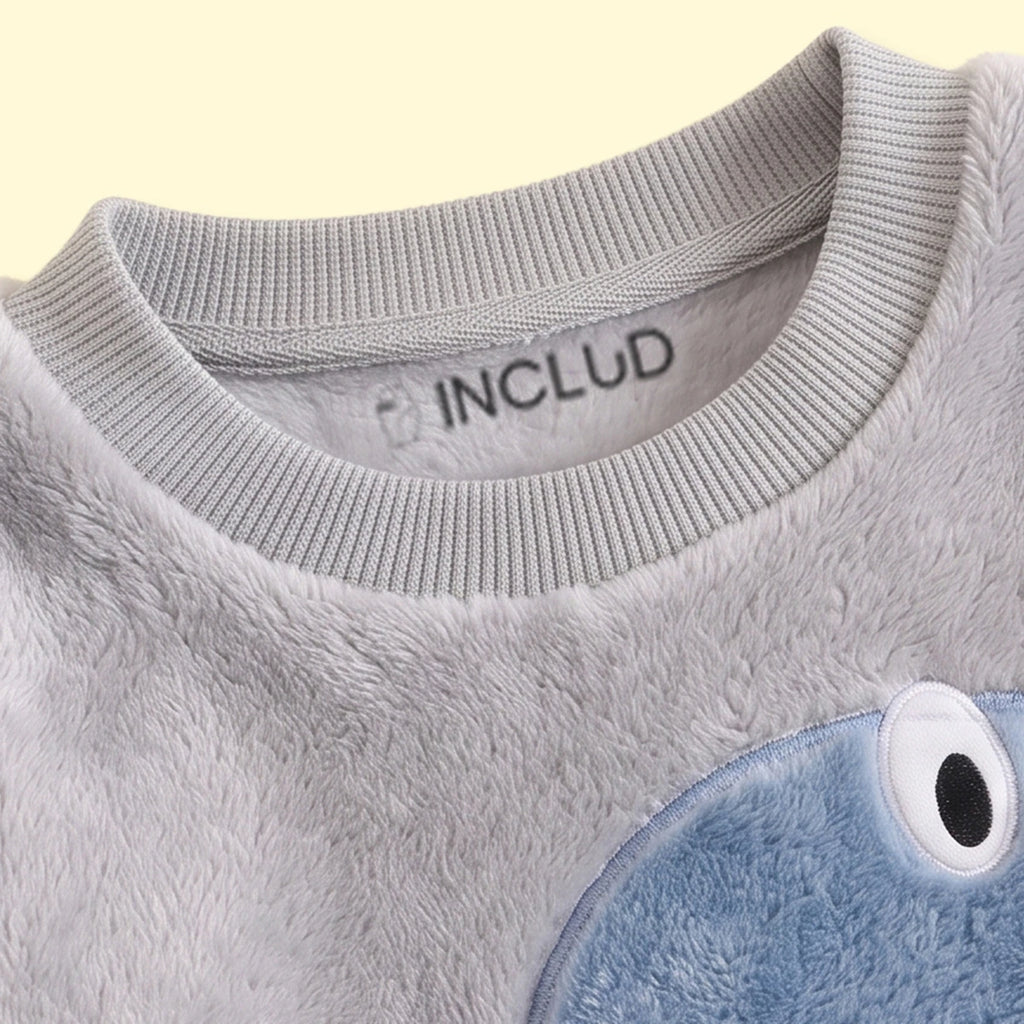 Boys Grey Dinosaur Applique Fleece Sweatshirt With Pants Sets 2 pc. Sets