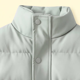 Boys Light Green Sleeveless Quilted Puffer Jacket Coats & Jackets