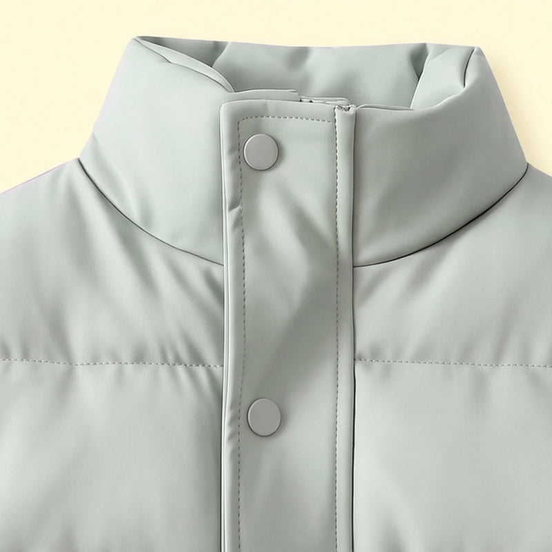 Boys Light Green Sleeveless Quilted Puffer Jacket Coats & Jackets