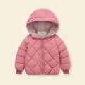 Boys Pink Hooded Zip-up Puffer Jacket With Long Sleeves Coats & Jackets Pink 3-4 Y