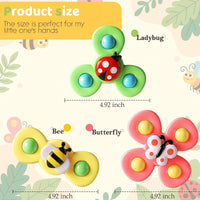 Insect Suction Spinner Toys for Babies | Pack of 3 | INCLUD Trending Accessories