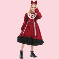Girls Ruffles Midi Dress Party Dresses   