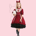 Girls Ruffles Midi Dress Party Dresses Red 2-3 Y 