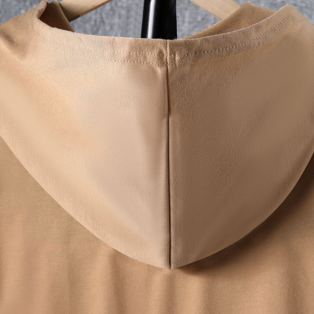 Boys Khaki Color-blocked Hooded Sweatshirt With Pants Sets 2 pc. Sets