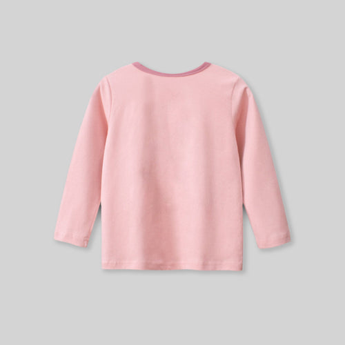 Girls Printed Full Sleeves T-shirt Tshirts   