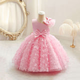 Girls Butterfly Applique Fit & Flare Dress