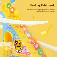 Kids Yellow Electric Duck Stair-Climbing Track Toy Trending Accessories