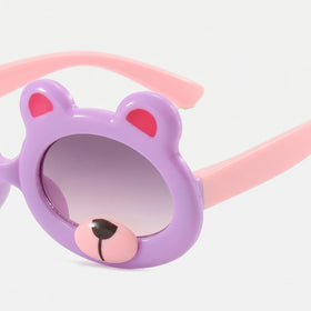 Girls Purple Bear Shaped Sunglasses Sunglasses
