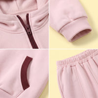 Girls Light Pink Hooded Sweatshirt & Joggers Co-ord Sets Sets