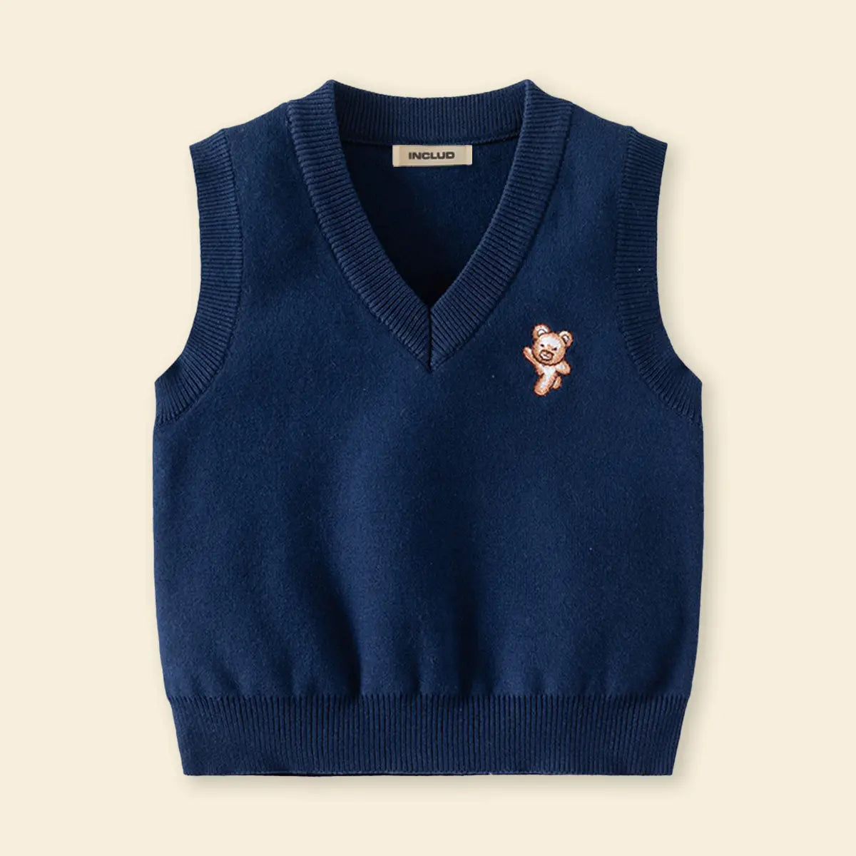 Boys Navy Blue Applique Sweater Vest Sweaters & Cardigans