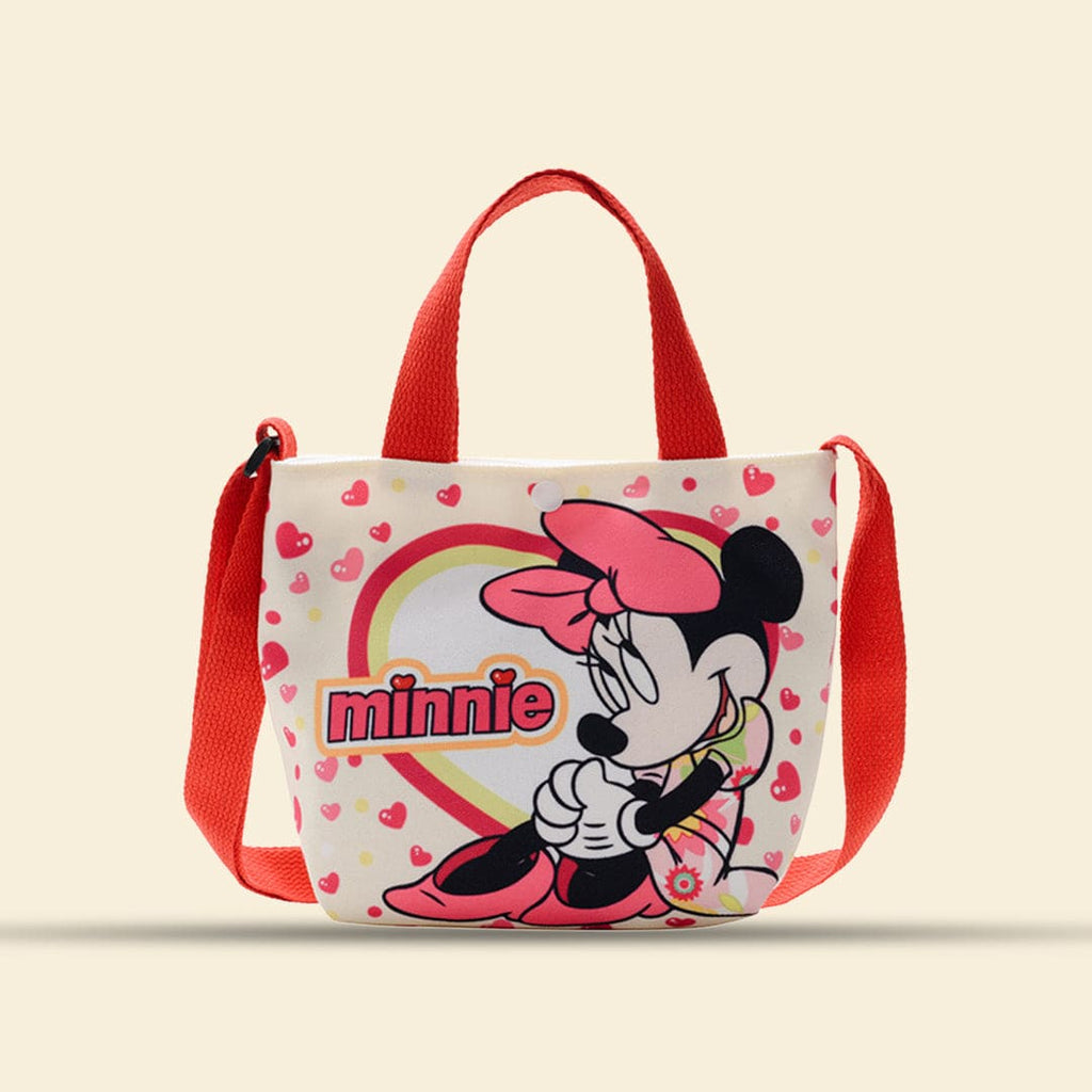 Girls Cartoon Printed Hand Bag Sling Bags Pink One Size Polyester