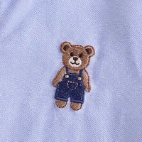 Boys Light Blue Embroidered Long Sleeve Shirt Shirts