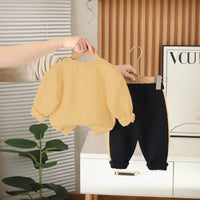 Boys Khaki Bear Printed Sweatshirt With Pants Set 2 pc. Sets