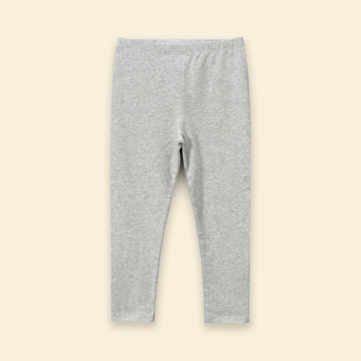 Girls Light Grey Solid Ankle Length Leggings Leggings & Tights