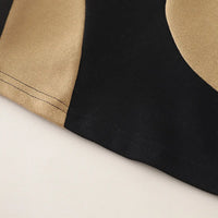 Boys Brown Colourblocked Polo T-Shirt With Shorts Sets Sets